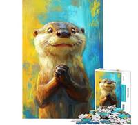 Jigsaw Puzzles for Adults 1000 Piece Otter's Prayer Adult Jigsaw Puzzles Family Activities Challenging To Complete for Is Ideal As A Gifts (Size 38x26cm)