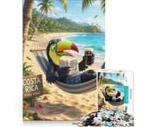 Jigsaw Puzzles for Adults 1000 Piece Oucan Drinking Guinness Educational Games But Fun And Humorous Suitable for Desktop Decoration 50x75cm