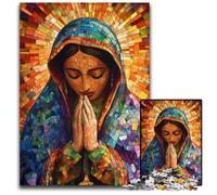 Jigsaw Puzzles for Adults 1000 Piece Our Lady of Guadalupe Praying Cardboard Jigsaw Puzzles Learning Educational Toys,is Ideal As Gifts for The Whole Family for Ages 14+ 26X38CM