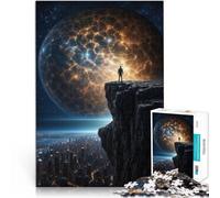 Jigsaw Puzzles for Adults 1000 Piece Overlooking the city Made of cardboard for age 14 years and over Educational games Home decoration Secret Santa Gifts。size：26x38cm/10.24x14.96inch