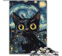 Jigsaw Puzzles for Adults 1000 Piece Owl Night Sky Made of Wood, Fun Activity for at Home 50x75cm Family Fun Activity, Brain Challenge, for Teenager