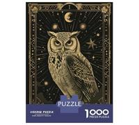 Jigsaw Puzzles for Adults 1000 Piece Owl Wisdom Puzzles for Adults Relax Games Pattern Assembly Christmas Birthday Gifts 38x26cm/1000pcs