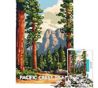 Jigsaw Puzzles for Adults 1000 Piece Pacific Crest Trail Landscape Jigsaw for Adults Family Games Presents for Women Fun at Home Activities, (Size 38x26cm)