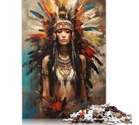 Jigsaw Puzzles for Adults 1000 Piece Painted Native American Paperboard Puzzles for Adults Funny 1000pcs (38x26cm)