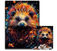Jigsaw Puzzles for Adults 1000 Piece Painting Colorful Hedgehog Jigsaw Puzzles for Adults Ideal for Lover Perfect Christmas New Year Valentine's Gift 1000 PCS(38x26cm)