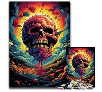Jigsaw Puzzles for Adults 1000 Piece Painting of Colorful Skulls PaperJigsaw Puzzles Brain Challenge Gift Educational Activity for Teenagers 1000 PCS(38x26cm)