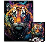 Jigsaw Puzzles for Adults 1000 Piece Painting of Ferocious Colorful Lion PaperJigsaw Puzzles Brain Challenge Gift Educational Activity for Teenagers 1000 PCS(38x26cm)