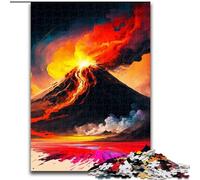 Jigsaw Puzzles for Adults 1000 Piece Painting The Volcano Wooden Jigsaw size 50x75cm for Mother'S Day, Birthdays, Christmas