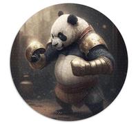 Jigsaw Puzzles for Adults, 1000 Piece Panda Boxer Round Paper Jigsaw Puzzles Gift for Men And Women,Daily & Special Occasion (Size 67.5x67.5cm)