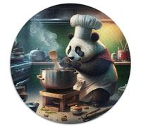 Jigsaw Puzzles for Adults 1000 Piece Panda Chef Paper Jigsaw Challenging Brain Teaser for Teenagers,Perfect for Home Decor Or Gift (Size 67.5x67.5cm)