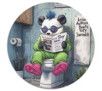 Jigsaw Puzzles for Adults, 1000 Piece Panda Go Toilet 1000 Pieces Round Puzzles for Adults DIY Art Decor, 1000pcs (67.5x67.5cm)
