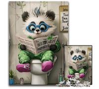 Jigsaw Puzzles for Adults 1000 Piece Panda Go Toilet cardboard Jigsaw Puzzles for Adults for Home Decor, Brain Training 26X38CM/10.23x14.96inch