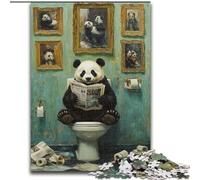 Jigsaw Puzzles for Adults 1000 Piece Panda Go Toilet Jigsaw Puzzles 1000 Pieces for Adults Challenging Brain Teaser for Teenager, Family Game Night Fun (Szie 50x75cm)