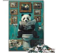 Jigsaw Puzzles for Adults, 1000 Piece Panda Go Toilet Jigsaw Puzzles for Adults Family Interactive Game, DIY Home Decor Brain Challenge Gift (Szie 50x75cm)