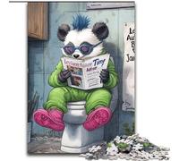 Jigsaw Puzzles for Adults 1000 Piece Panda Go Toilet Jigsaw Puzzles size 26x38cm Home Activity for Holidays, Birthdays, And Family Game Nights