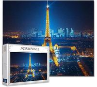 Jigsaw Puzzles for Adults 1000 Piece Paris Difficult Impossible Puzzle Educational Games Improve Memory Stress Reliever with Poster Included Compact Box the any Occasion or Holiday U-7