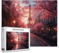 Jigsaw Puzzles for Adults 1000 Piece Paris Difficult Impossible Puzzle Educational Games Improve Memory Stress Reliever with Poster Included Compact Box the any Occasion or Holiday W-9