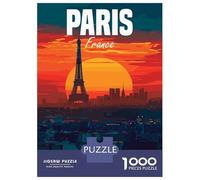 Jigsaw Puzzles for Adults 1000 Piece Paris France at Night Jigsaw Puzzle Fun Games Birthday Present Unique Birthday And Xmas Gifts 38x26cm/1000pcs