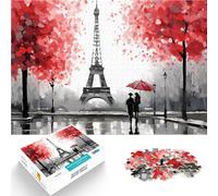 Jigsaw Puzzles for Adults 1000 Piece Parisian Romance Intellektuelles Spiel Wanddekoration Einzigartige Geburtstags- und Weihnachtsgeschenke52x38cm