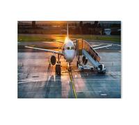 Jigsaw Puzzles for Adults 1000 Piece，Passenger plane on the runway at sunset，Difficult Puzzle Perfect Educational Gift for Boys And Girls（38x26cm）-H51