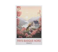 Jigsaw Puzzles for Adults 1000 Piece，Pays Basque Nord Pyrenees Atlantiques，Classic Puzzle Teens Boys Girls Puzzles for DIY Intellective Educational Game, Gift Home Decor（50x70cm）-M33