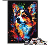 Jigsaw Puzzles for Adults, 1000 Piece Pembroke Welsh Corgi Challenging Puzzles Ideal Holiday Or Birthday Gift, Party Game Toy (Size 26x38cm)