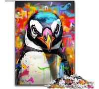 Jigsaw Puzzles for Adults 1000 Piece Penguin Graffiti cardboard Jigsaw Puzzles 26x38cm Brain Challenge Game for Teenagers & Family Interaction