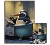 Jigsaw Puzzles for Adults 1000 Piece Penguin Reading Newspaper Puzzles for Adults for Teenagers, Couples, And Friends for Birthdays, Christmas 50x75CM/19.68x29.52inch