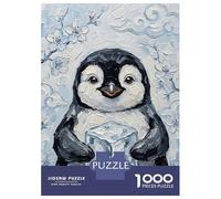 Jigsaw Puzzles for Adults 1000 Piece Penguin with Ice Cube Painting Puzzles for Adults Relaxing Games A Work of Art Fun Activities at Home 70x50cm/1000pcs