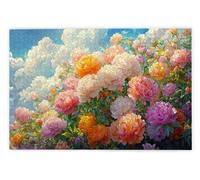 Jigsaw Puzzles for Adults 1000 Piece, Peony Puzzles for Adults, Impossible Puzzle 1000 Pieces, Family Educational Wooden Puzzle, Challenging Jigsaws, Gift Box Packaging, Gifts for Women, Men, R-1