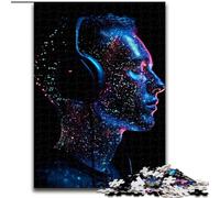 Jigsaw Puzzles for Adults, 1000 Piece People Listening to Music Puzzle Brain-Challenging DIY Decorative Game, Family Interactive Toy (size 26x38cm)