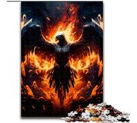 Jigsaw Puzzles for Adults 1000 Piece Phoenix Made of Wood, High-Difficulty Brain Teaser for Teenagers 50x75cm for Family Interactive Game