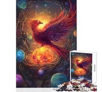 Jigsaw Puzzles for Adults 1000 Piece Phoenix Rising from Cosmic Nest Jigsaw 1000 Piece Toy Wall Decor Gifts for Women Men Tough Challenge (50x75cm)