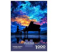 Jigsaw Puzzles for Adults 1000 Piece Piano Under Starry Sky Jigsaw for Adults Family Games But Fun And Humorous Christmas Birthday Gifts 38x26cm/1000pcs