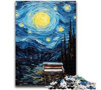 Jigsaw Puzzles for Adults 1000 Piece Piano Under The Night Sky Puzzles for Teenagers,Educational Toy Funny Family Games Unique Home Decor (38x26cm)