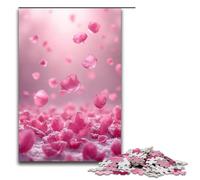 Jigsaw Puzzles for Adults 1000 Piece Pink And White Petals Falling Like Snow Jigsaw Puzzles Games Toys Gift Suitable for Desktop Decoration 1000 PCS(75x50cm)