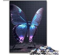 Jigsaw Puzzles for Adults 1000 Piece Pink Purple Butterfly Made of Wood, Perfect DIY Art Decor Or Birthday Gift 50x75cm for Family Interactive Game
