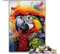 Jigsaw Puzzles for Adults 1000 Piece Pirate Parrot 1000 Pieces Puzzle Gifts Home Decor Gift, Brain Teaser Game (Size 26x38 cm)