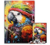 Jigsaw Puzzles for Adults 1000 Piece Pirate Parrot Jigsaw Puzzles for Teenagers & Family Fun - DIY Brain Teaser Game Gift 26X38CM/10.23x14.96inch