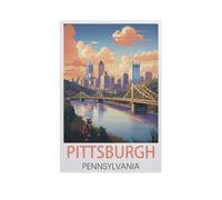 Jigsaw Puzzles for Adults 1000 Piece，Pittsburgh Pennsylvania，Educational Games Brain Challenge Jigsaw Puzzles for Adult Kids（38x26cm）-FQ87