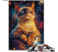 Jigsaw Puzzles for Adults 1000 Piece Planet Cat, Analysis And Logic with Fully Interlocking Randomly Shaped Pieces for And Age 14 Years Up 26x38cm