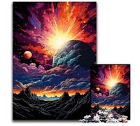Jigsaw Puzzles for Adults 1000 Piece Planet Color Landscape Wooden Jigsaw Challenging Brain Teaser for Teenagers Family Fun Interactive Game 1000 PCS(75x50cm)