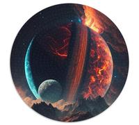 Jigsaw Puzzles for Adults 1000 Piece Planet Gas Giant 1000 Pieces Round Puzzles for Adults Family Interactive Game, Craft Gift with Colorful Artwork 1000pcs (67.5x67.5cm)