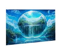 Jigsaw Puzzles for Adults 1000 Piece Planet Jigsaw Puzzle - Colourful, Challenging Game & Brainteasing Adult Jigsaws, The Whole 3D Jigsaw Gifts for Women, Men Beautiful Decoration Waterfall K0F-908