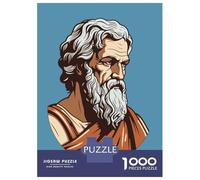 Jigsaw Puzzles for Adults 1000 Piece Plato Greek Philosopher Jigsaw Puzzle Brain Teaser Game Stress Reliever Unique Birthday And Xmas Gifts 38x26cm/1000pcs