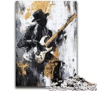 Jigsaw Puzzles for Adults 1000 Piece Playing Guitar Oil Painting 1000 Piece Jigsaw,Family Activity Fun at Home Activities, Birthday Present,Travel Gifts (50x75cm)