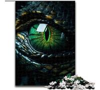 Jigsaw Puzzles for Adults 1000 Piece Poison Dragons Green Eye Made of Wood, Unique DIY Home Decor Gift Idea 50x75cm Birthday Party for Men Women