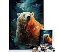 Jigsaw Puzzles for Adults 1000 Piece Polar Bear Nights Educational Game Learning Educational Home Decoration Toys Unique Birthday And Xmas Gifts (38X26cm)