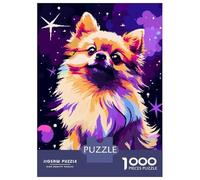 Jigsaw Puzzles for Adults 1000 Piece Pomeranian Cute Pixel Art Puzzle for Adults Relaxing Games Hand Speed Race Fun Activities at Home 38x26cm/1000pcs