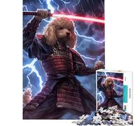 Jigsaw Puzzles for Adults 1000 Piece Poodle Lightning Samurai Family Games Brain Intelligence Challenge Addictive Toys Great Gifts A Work of Art (Size 75x50cm)